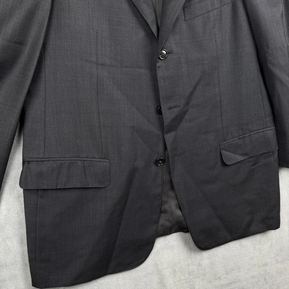 Ermenegildo Zegna Trofeo Blazer Mens 52 Gray‎ Wool 3 Button Sport Coat Jacket 42